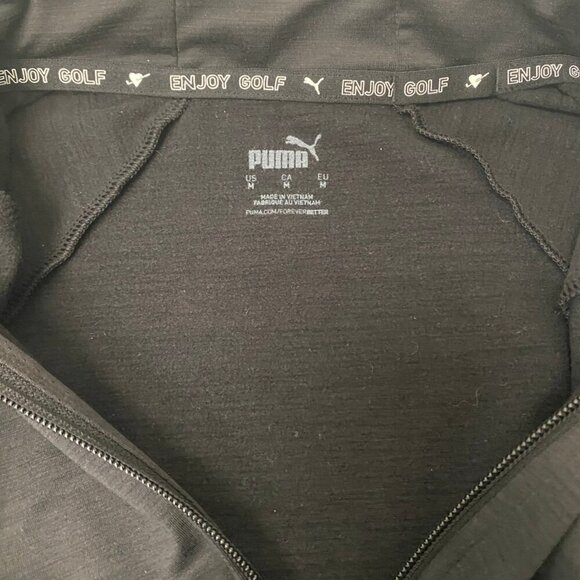 Puma Black Zip-Up Performance Jacket – Size M | Stretch & Lightweight - Picture 6 of 10